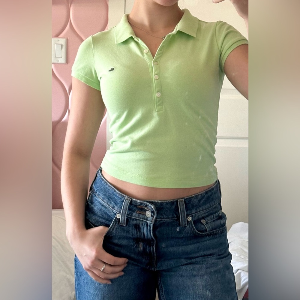 Y2K Lacoste Polo Baby Tee Size:S/XS